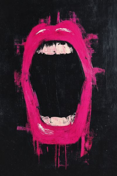 Neon Scream Abstract Poster. poster print