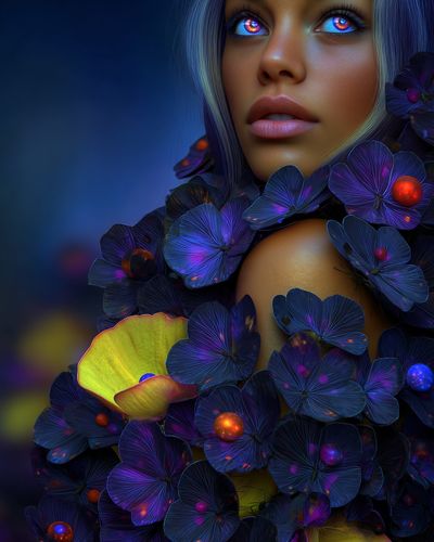 Enchanting Floral Portrait — Fine Art Print. poster print