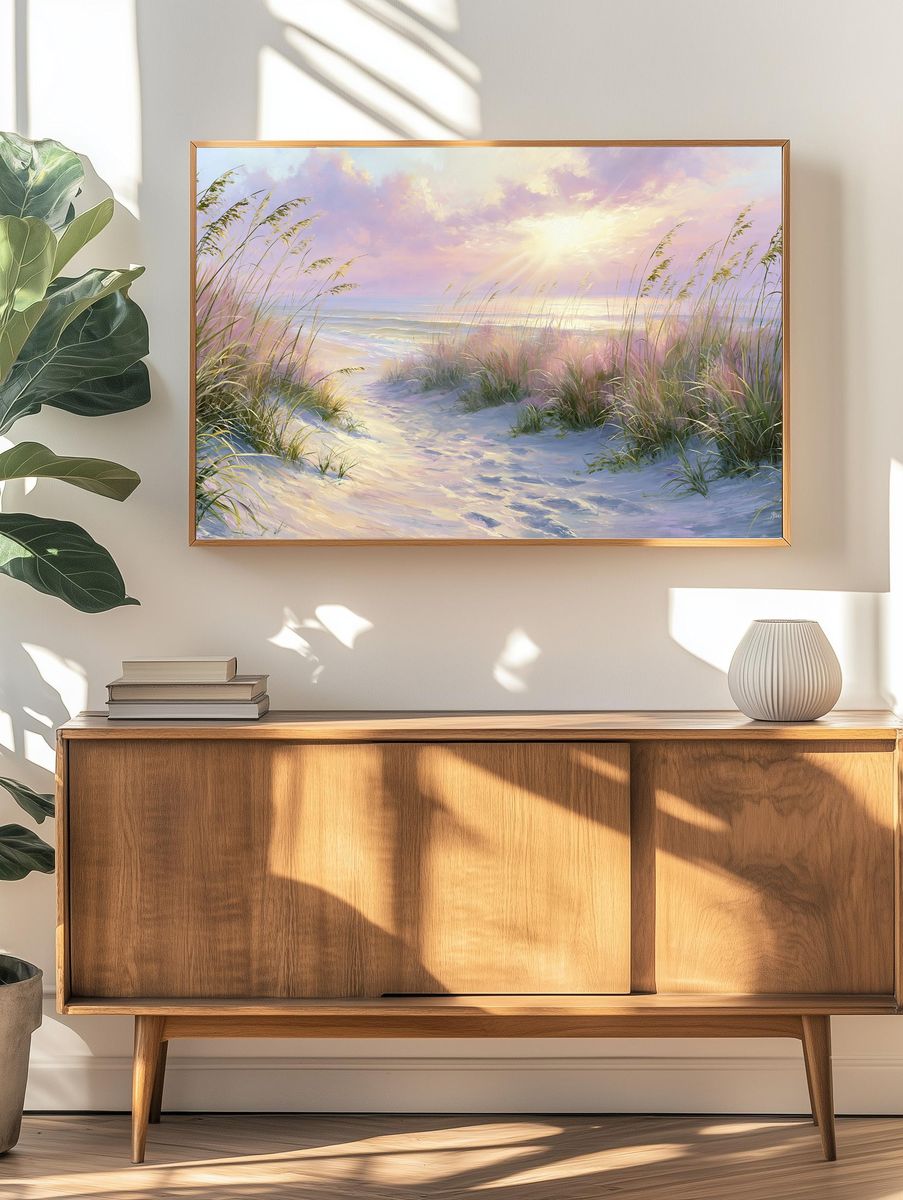 Pastel Beach Dunes — Fine-Art Print. — room view 3