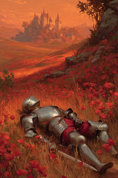 Knight in Armor — Fantasy Art Print. poster