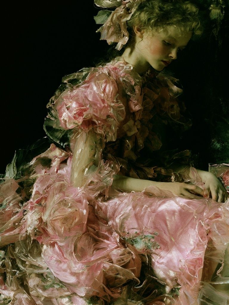 Dreamy Floral Portrait Print. poster detail