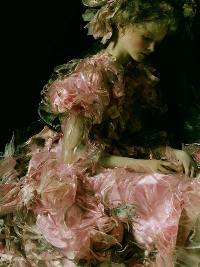 Dreamy Floral Portrait Print. poster