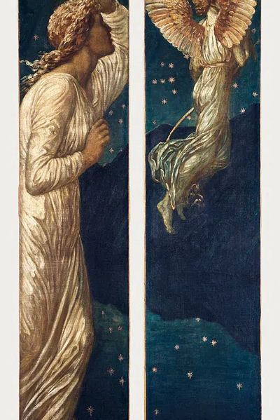 Cupid Flying away Psyche (1881). poster print
