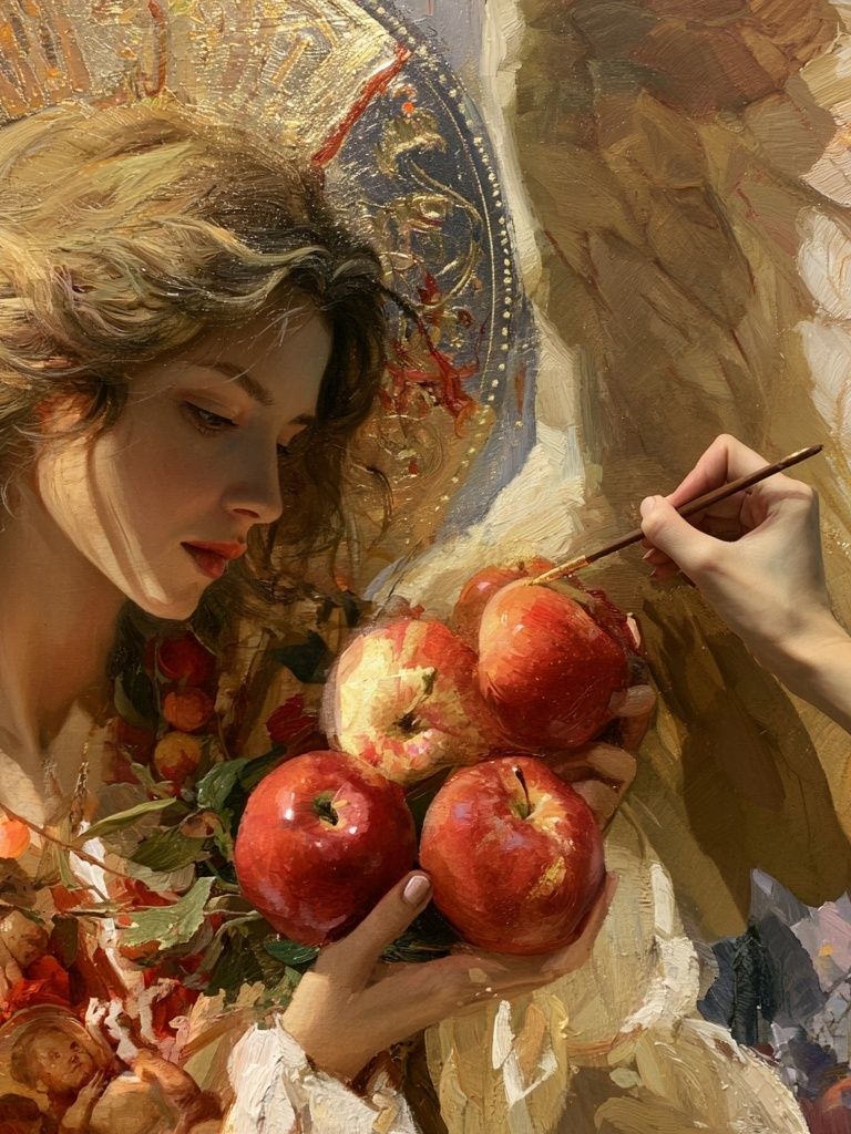 Apple Still Life Portrait Print. poster detail