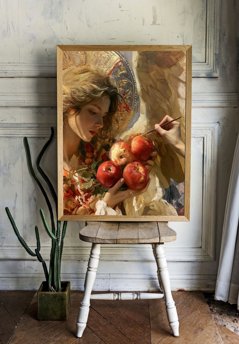 Apple Still Life Portrait Print. — room view 1