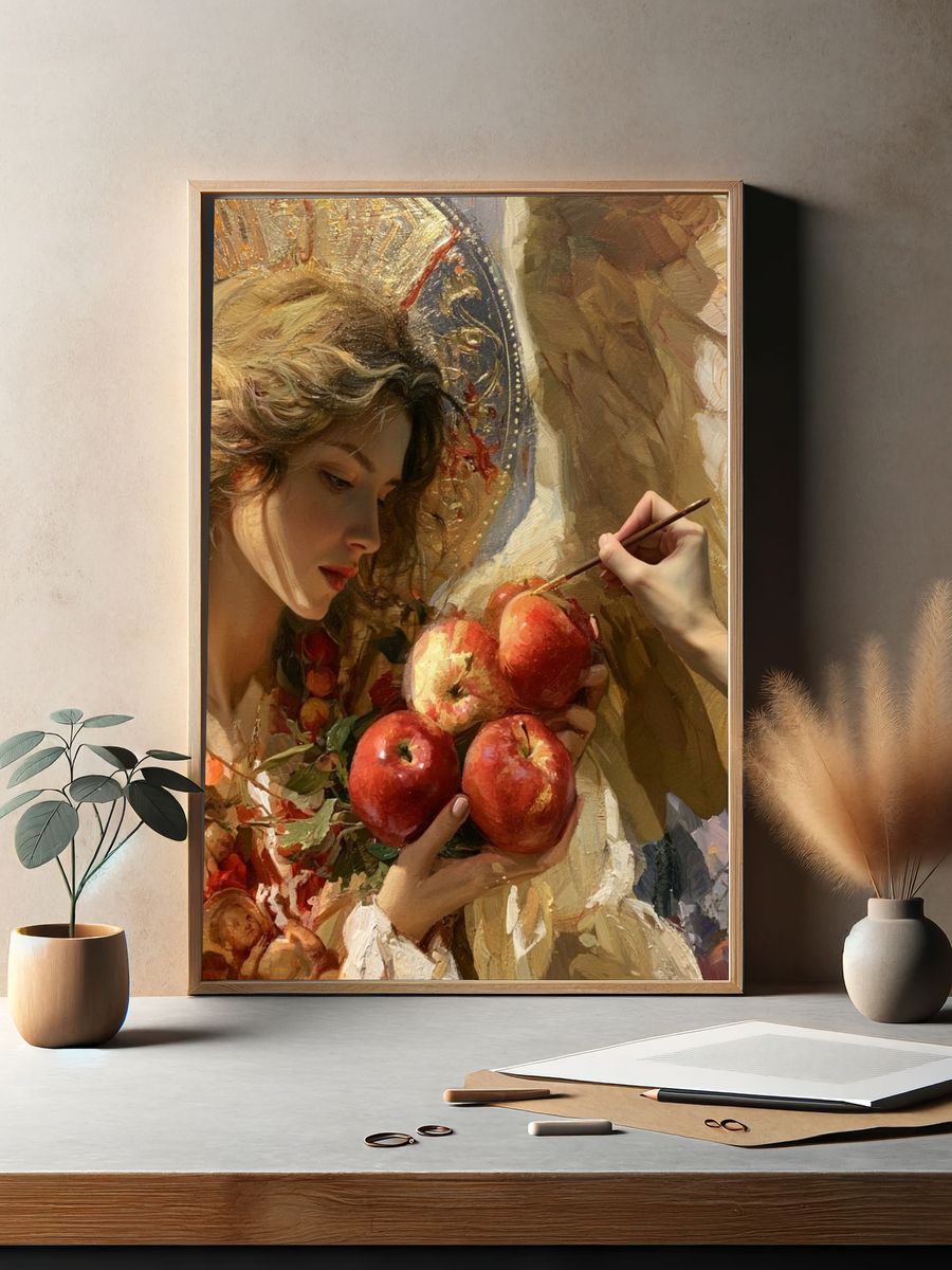 Apple Still Life Portrait Print. — room view 2