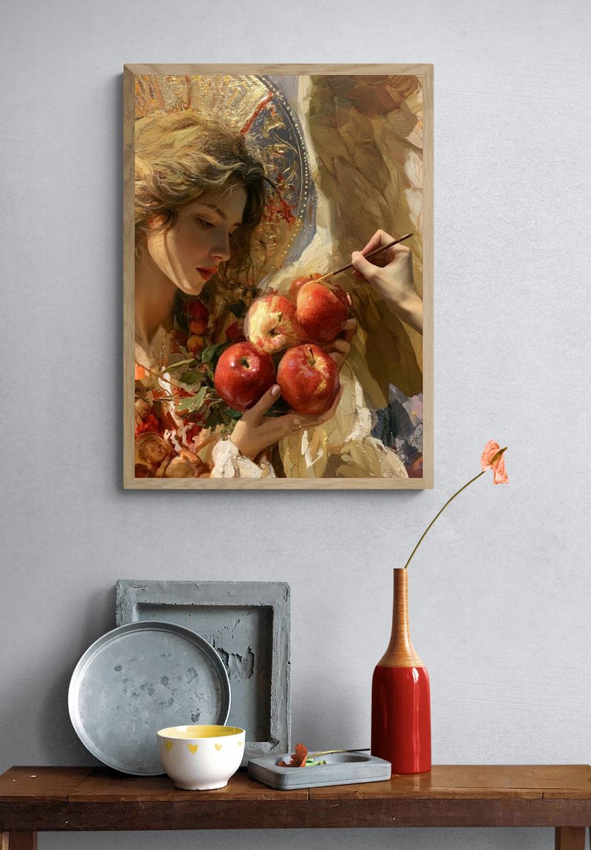 Apple Still Life Portrait Print. — room view 3