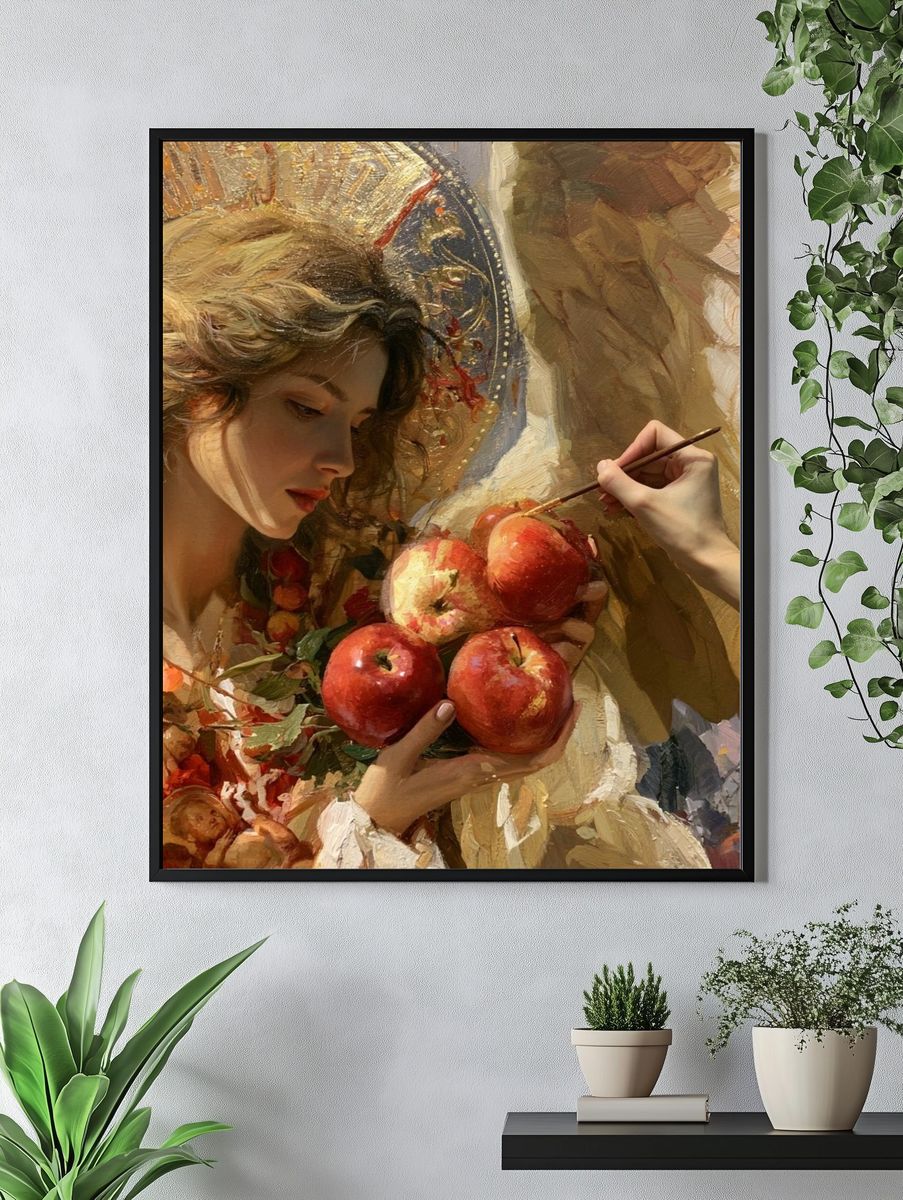 Apple Still Life Portrait Print. — room view 4