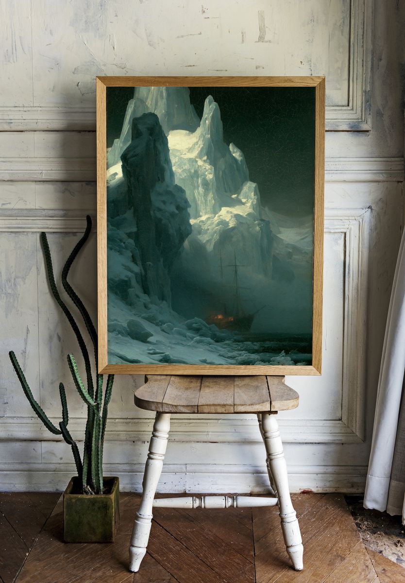 Arctic Iceberg Landscape Print. — room view 1