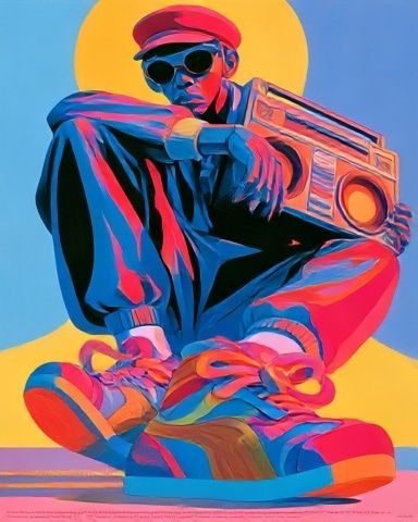 Boombox Street Style Poster. poster — fine-art art