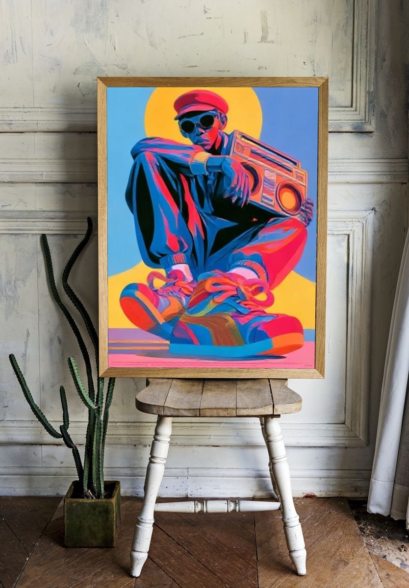 Boombox Street Style Poster. — room view 1