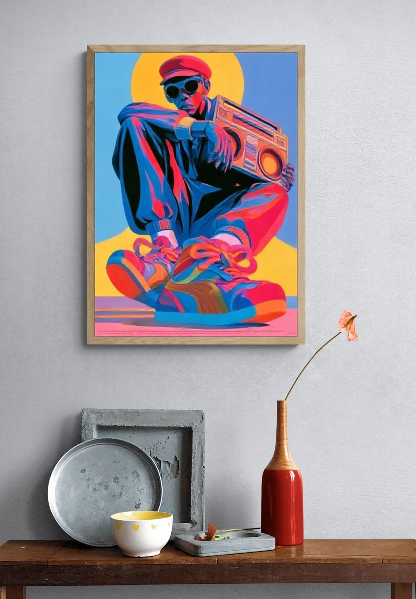 Boombox Street Style Poster. — room view 3