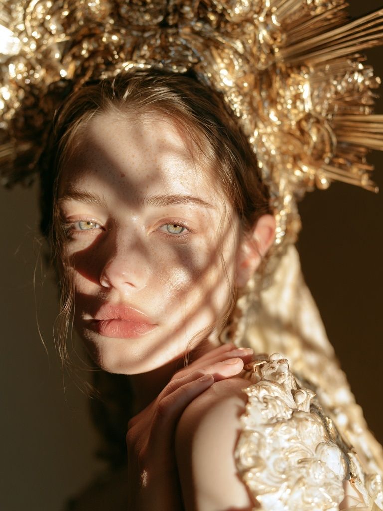 Golden Portrait Fashion Print. poster detail
