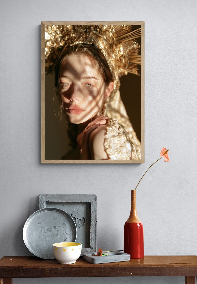 Golden Portrait Fashion Print. — room view 3