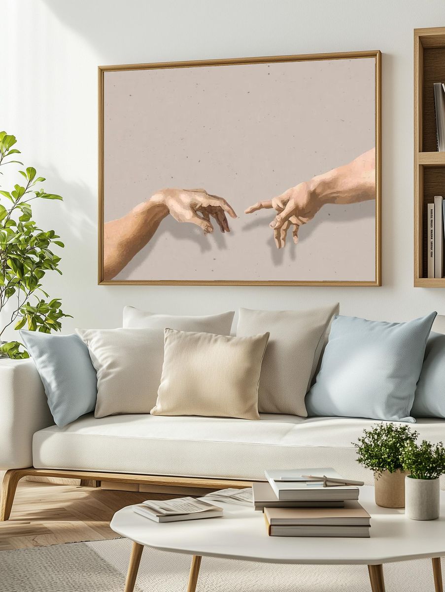 The Creation of Adam — Fine Art Print. — room view 2