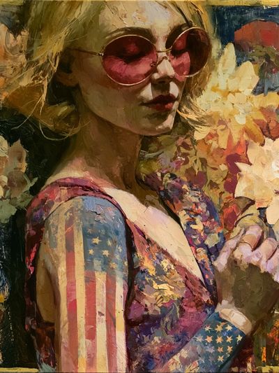American Flag Portrait Fine-Art Print.