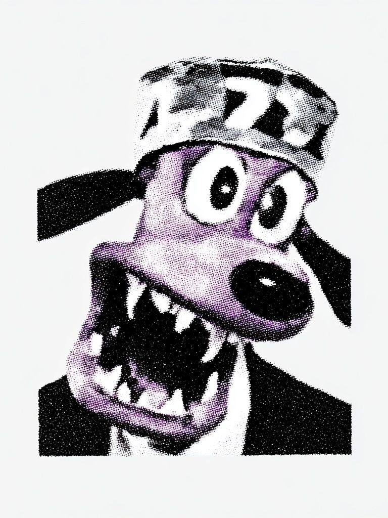 Goofy Dog Pop-Art Poster. poster detail