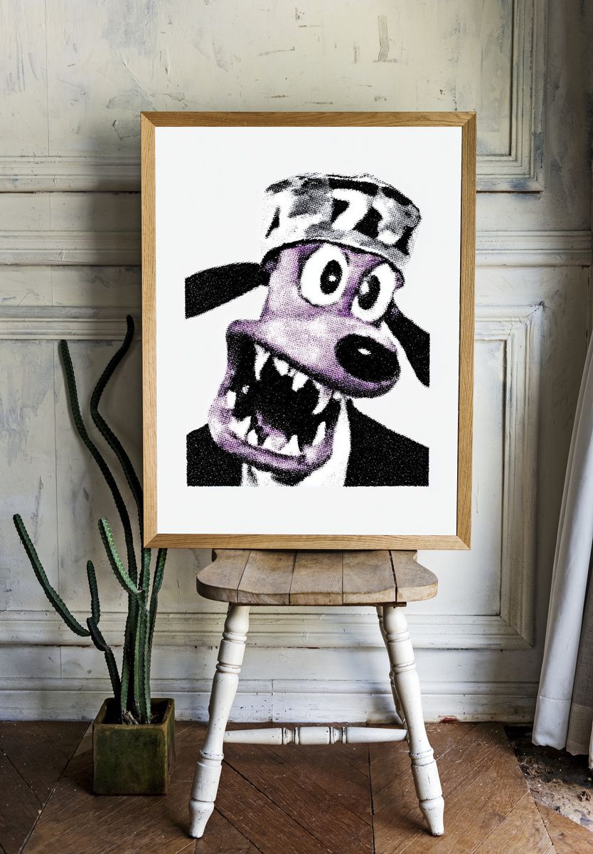 Goofy Dog Pop-Art Poster. — room view 1