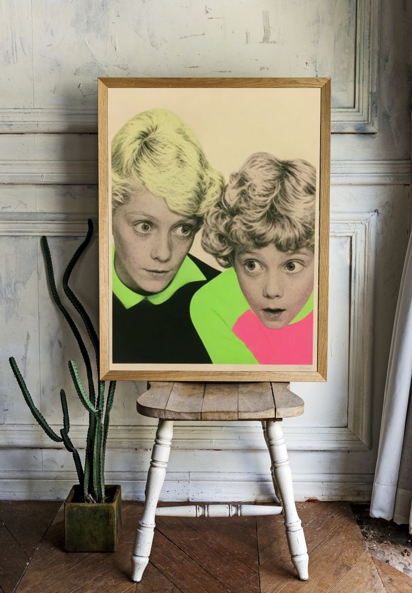 Pop Art Children Portrait Poster. — room view 1