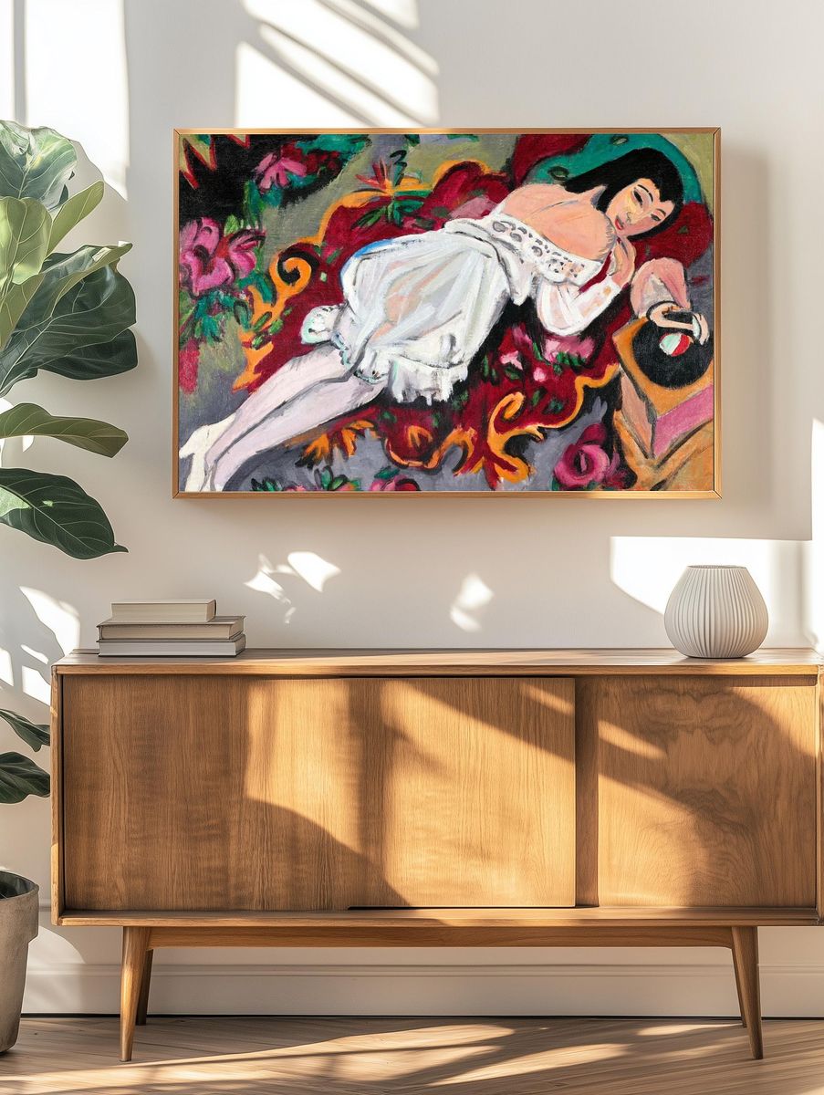 Reclining Woman — Fine Art Print. — room view 3