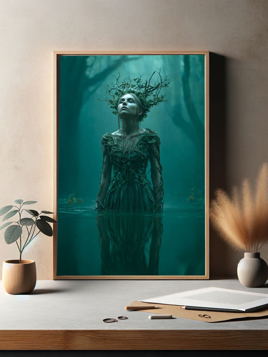 Enchanted Forest Spirit — Fine Art Print. — room view 2