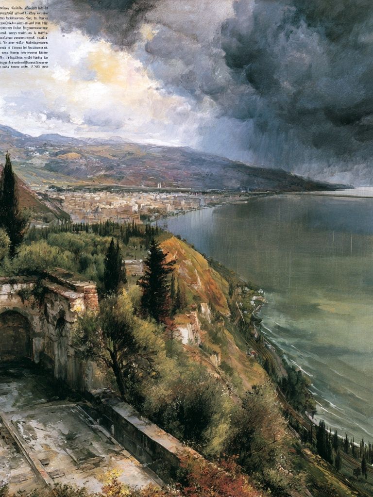 Stormy Coastal Landscape Print. poster — fine-art art