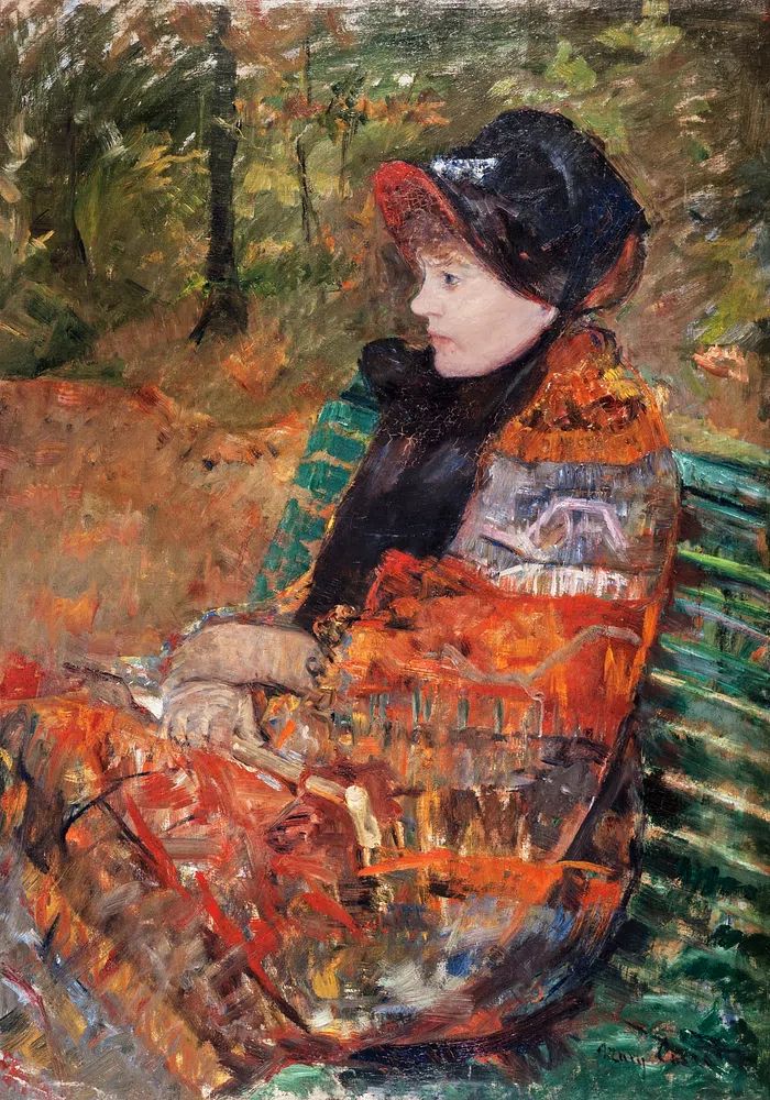 Autumn, portrait Lydia Cassatt (1880). poster — fine-art art