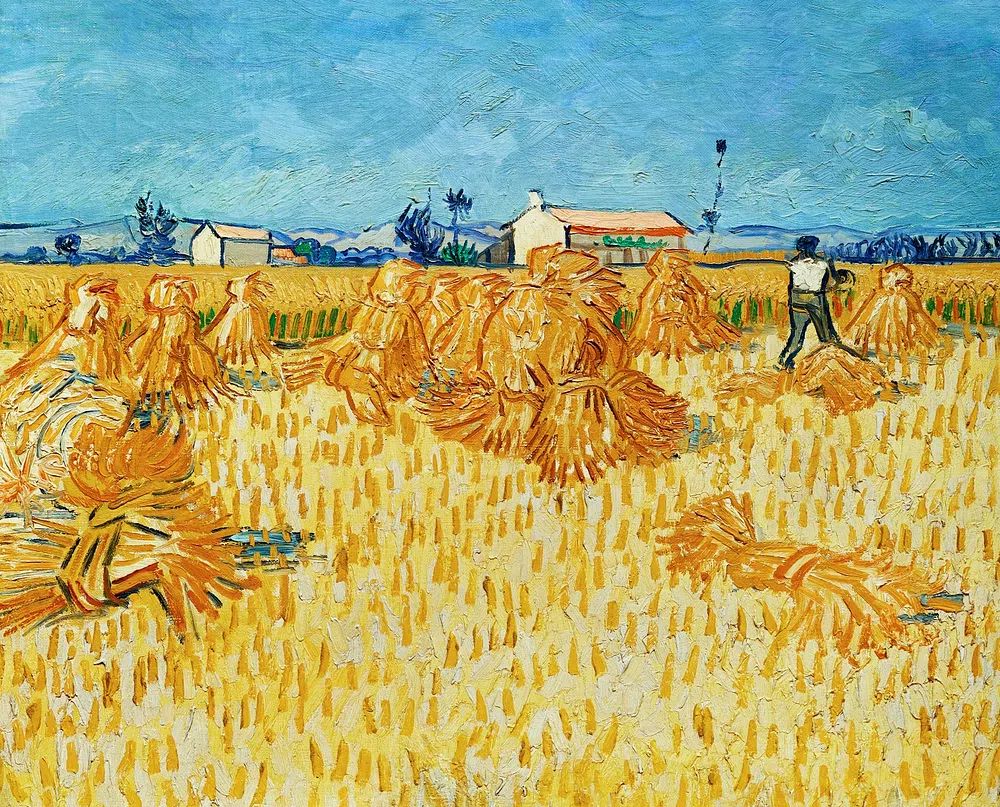 Wheat Field with Reaper — Fine Art Print. poster — fine-art art