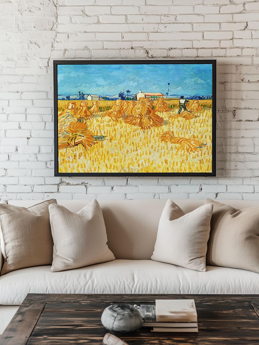 Wheat Field with Reaper — Fine Art Print. — room view 1