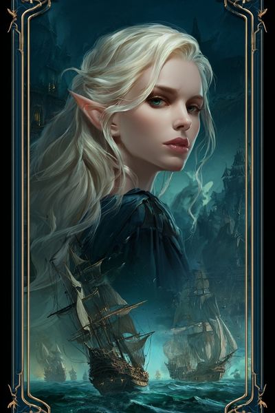 Elven Warrior — Fantasy Art Print. poster print