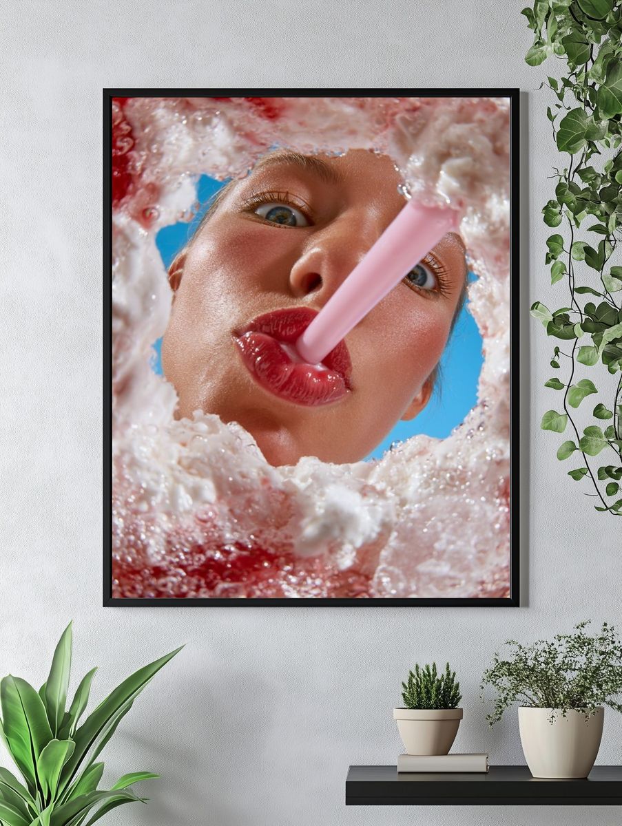 Pop Art Dessert Portrait Print. — room view 4