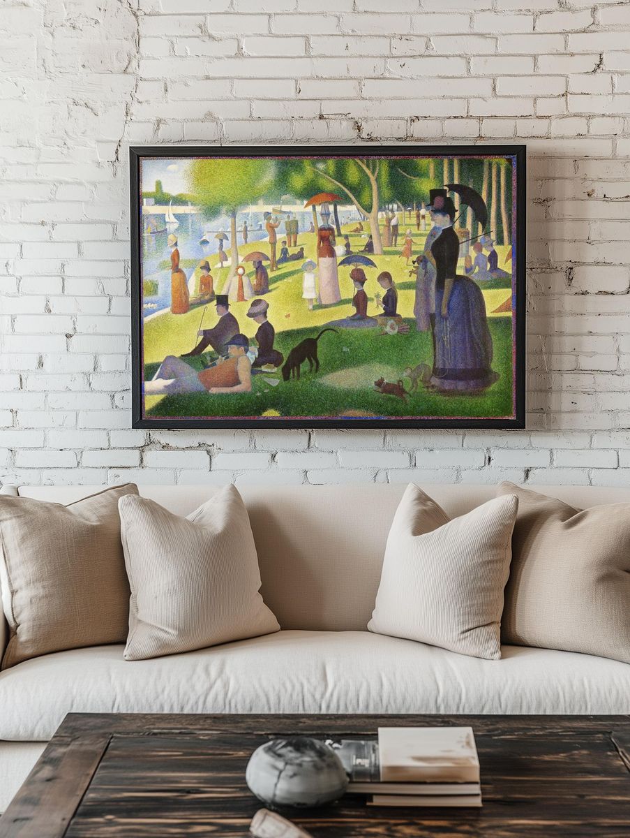 A Sunday Afternoon on the Island of La Grande Jatte — Fine Art Print. room preview
