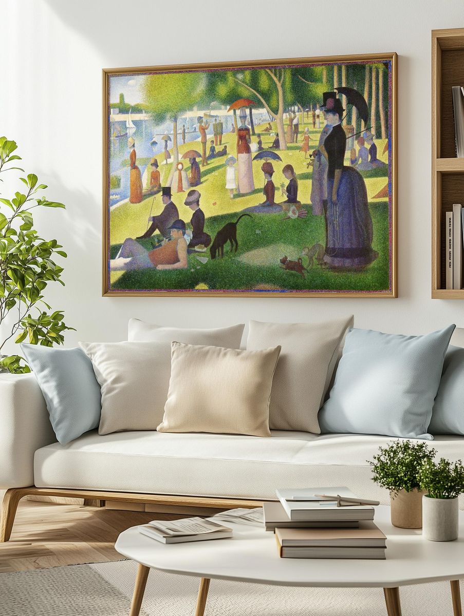 A Sunday Afternoon on the Island of La Grande Jatte — Fine Art Print. — room view 2
