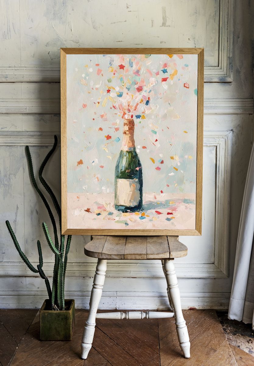 Champagne Celebration — Fine Art Print. room preview