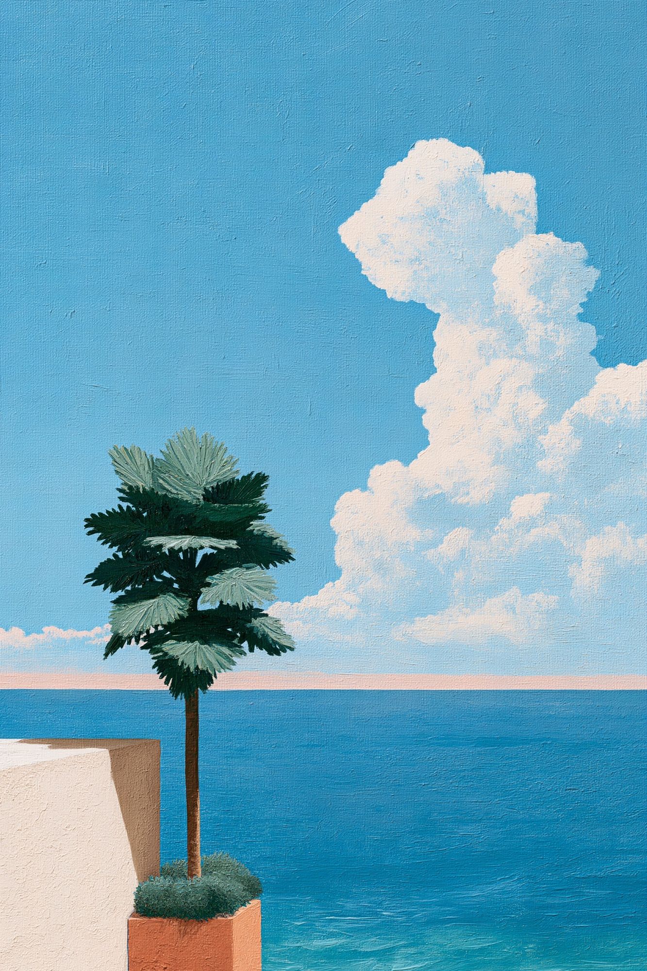 Coastal Palm Sky Print. poster detail