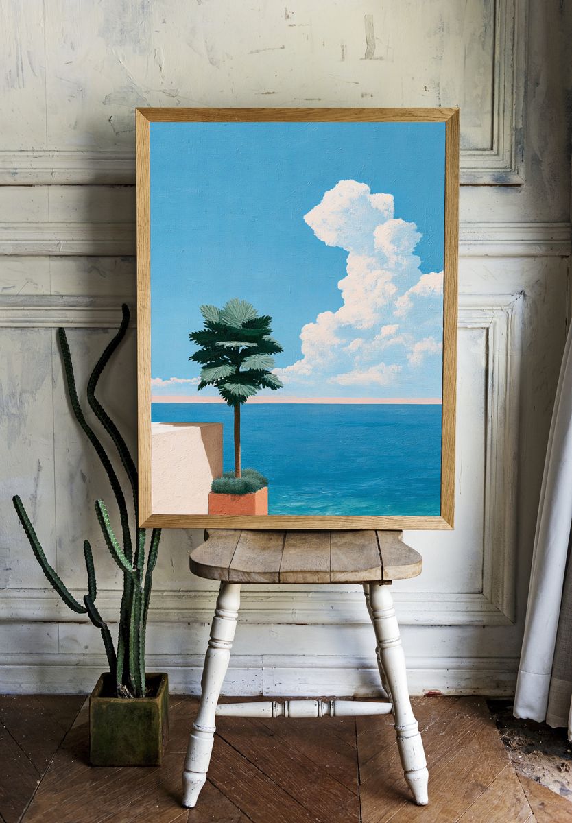 Coastal Palm Sky Print. — room view 1