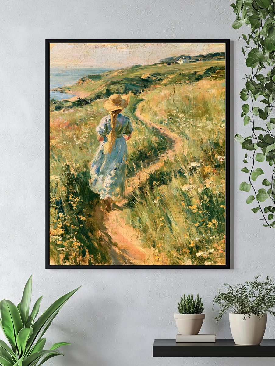 Coastal Meadow Walk Fine-Art Poster. — room view 4