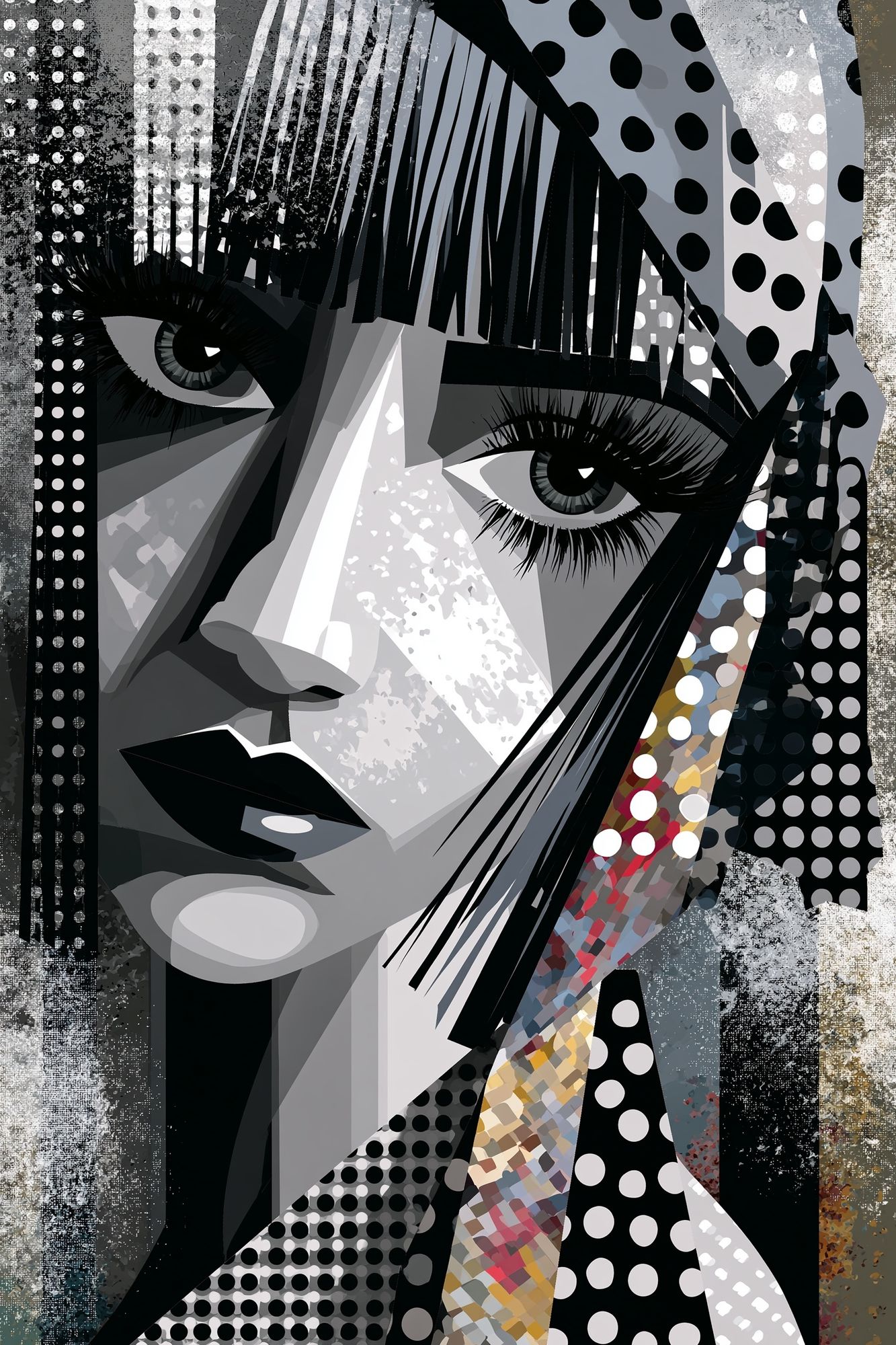 Pop Art Woman Portrait Poster. poster detail
