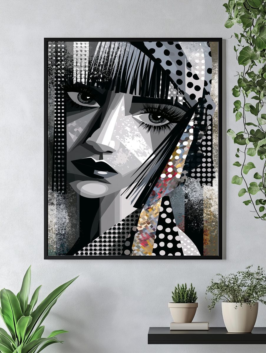 Pop Art Woman Portrait Poster. — room view 4
