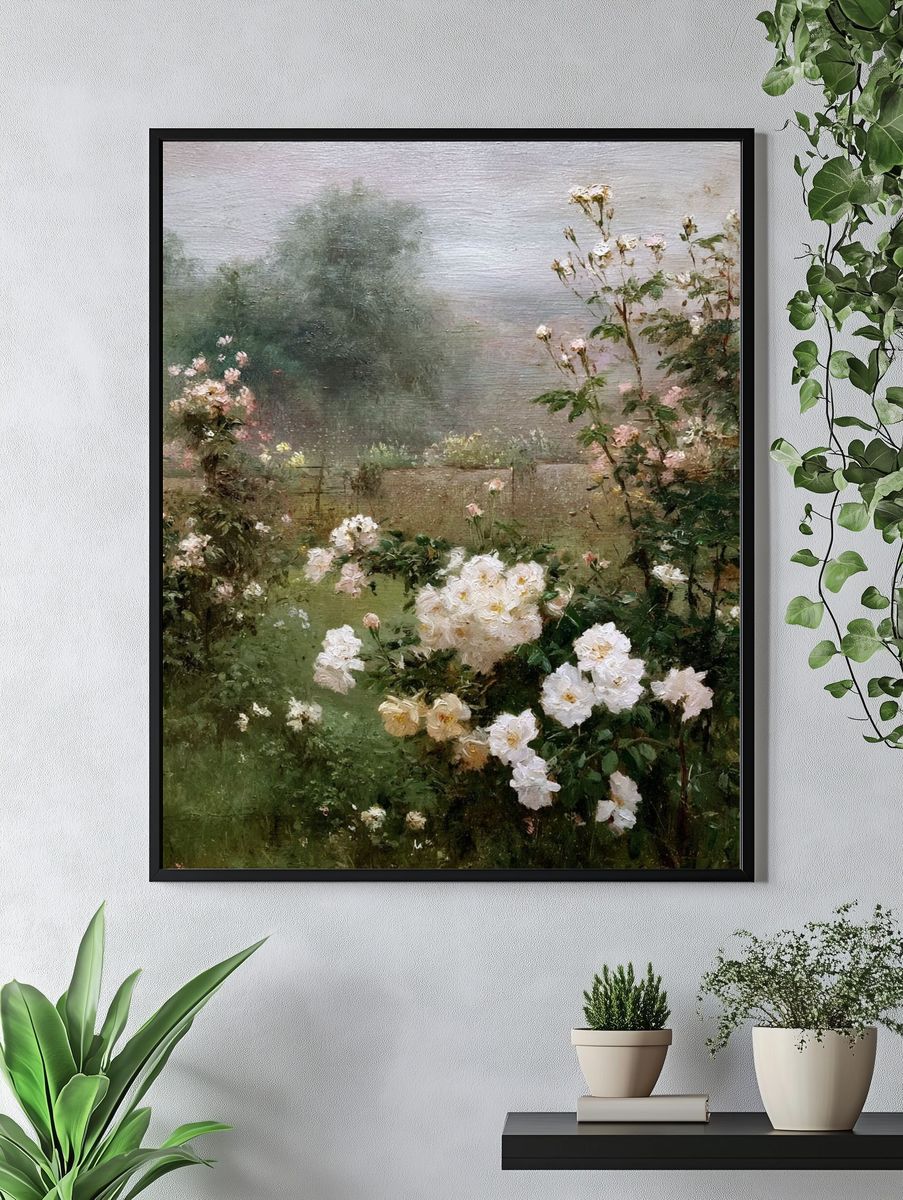 Blooming Roses — Fine Art Print. — room view 4