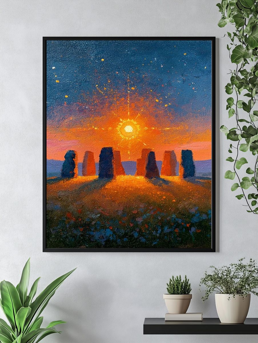 Stone Circle Sunset Fine-Art Poster. — room view 4