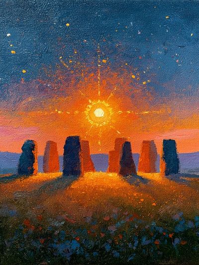 Stone Circle Sunset Fine-Art Poster.