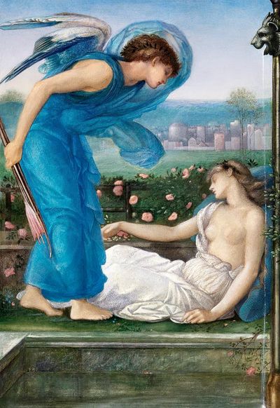 Cupid Psyche (ca. 1870) painting. poster print