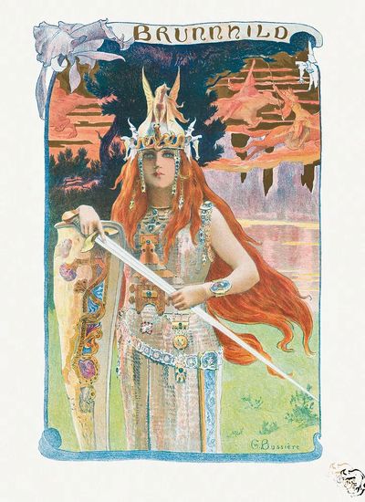 Burnnhild (1899) Gaston Bussière. Original. poster print