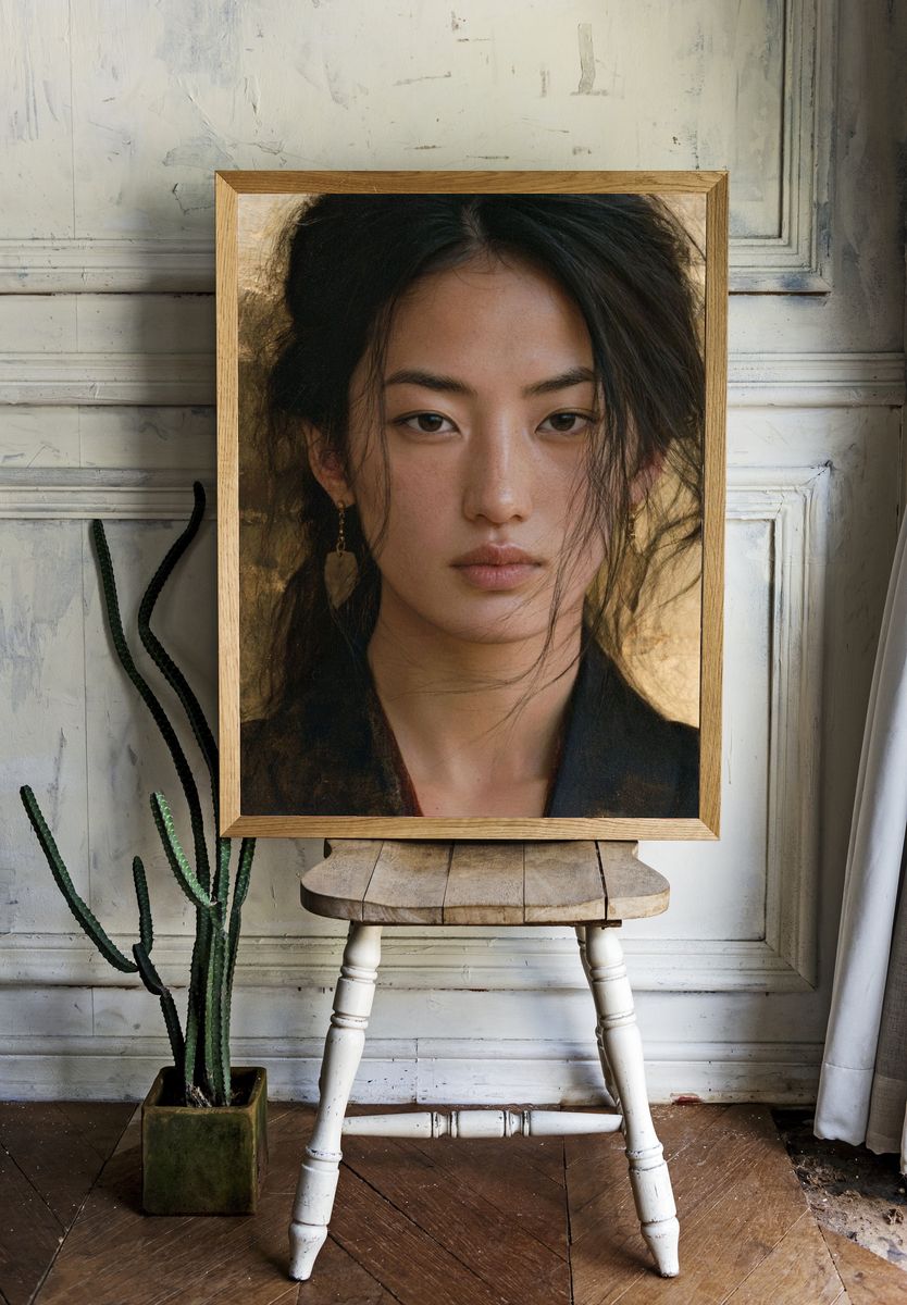 Serene Portrait Fine-Art Poster. — room view 1