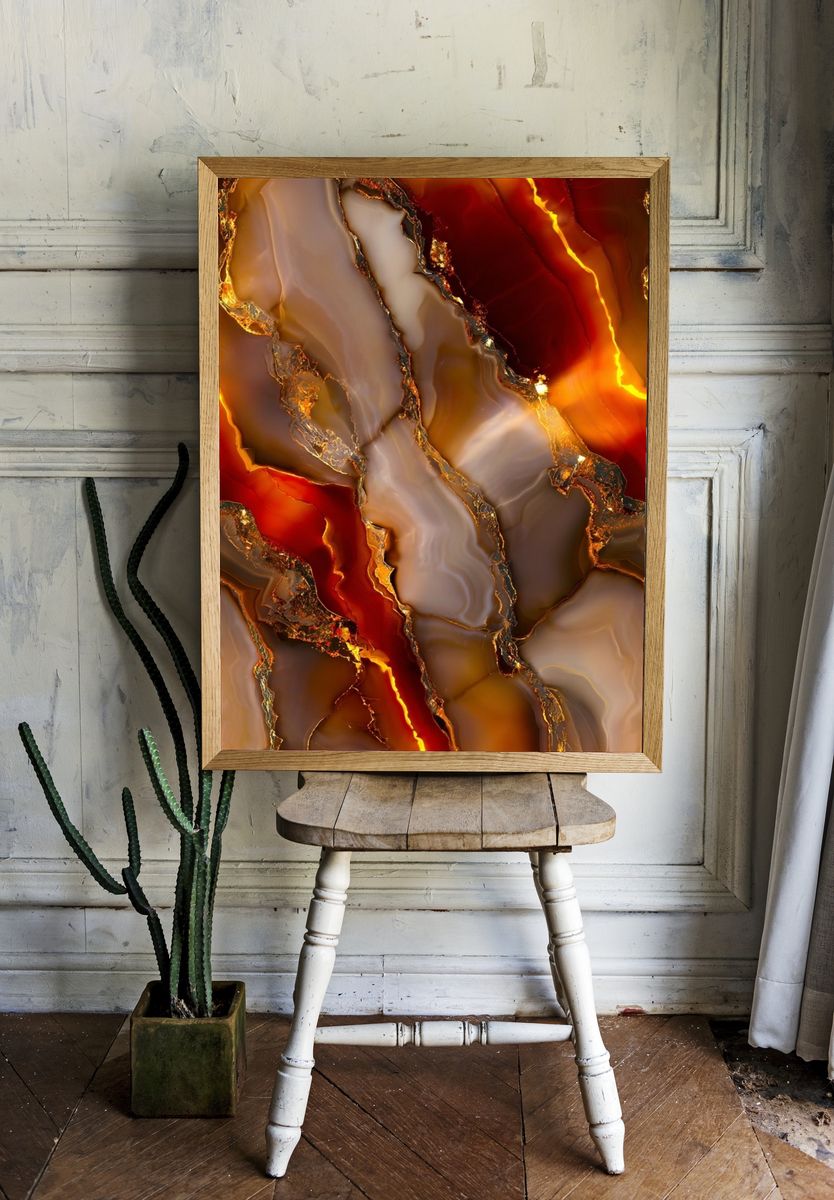 Abstract Agate Stone — Fine Art Print room preview