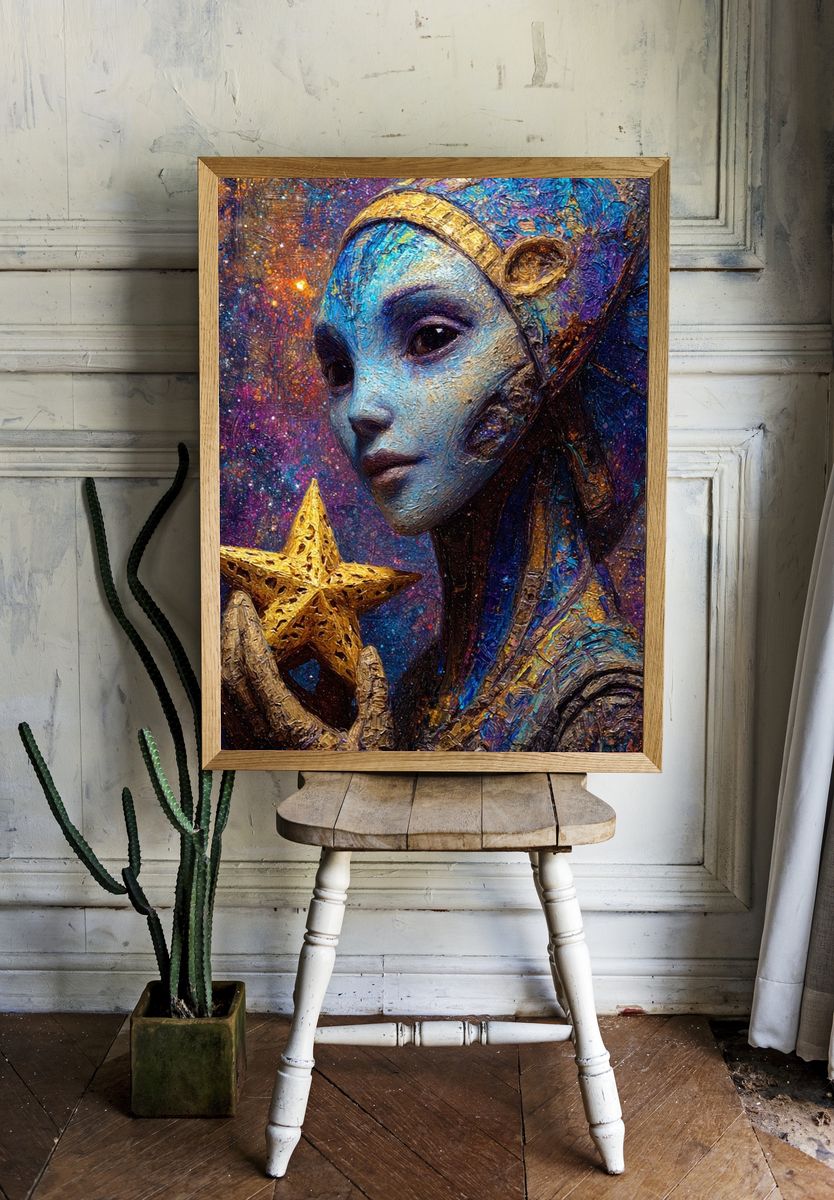 Alien Star Keeper — Fine Art Print room preview