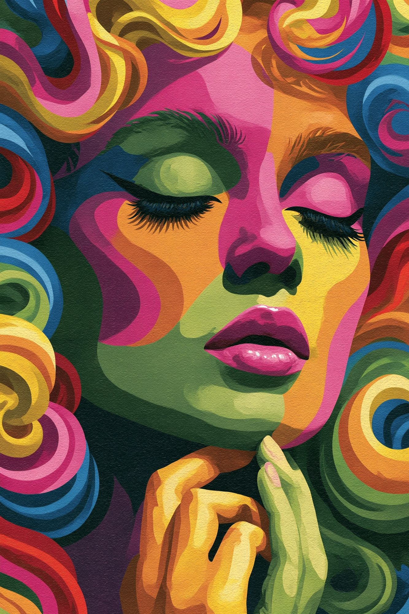 Colorful Pop Art Portrait Poster. poster — fine-art art
