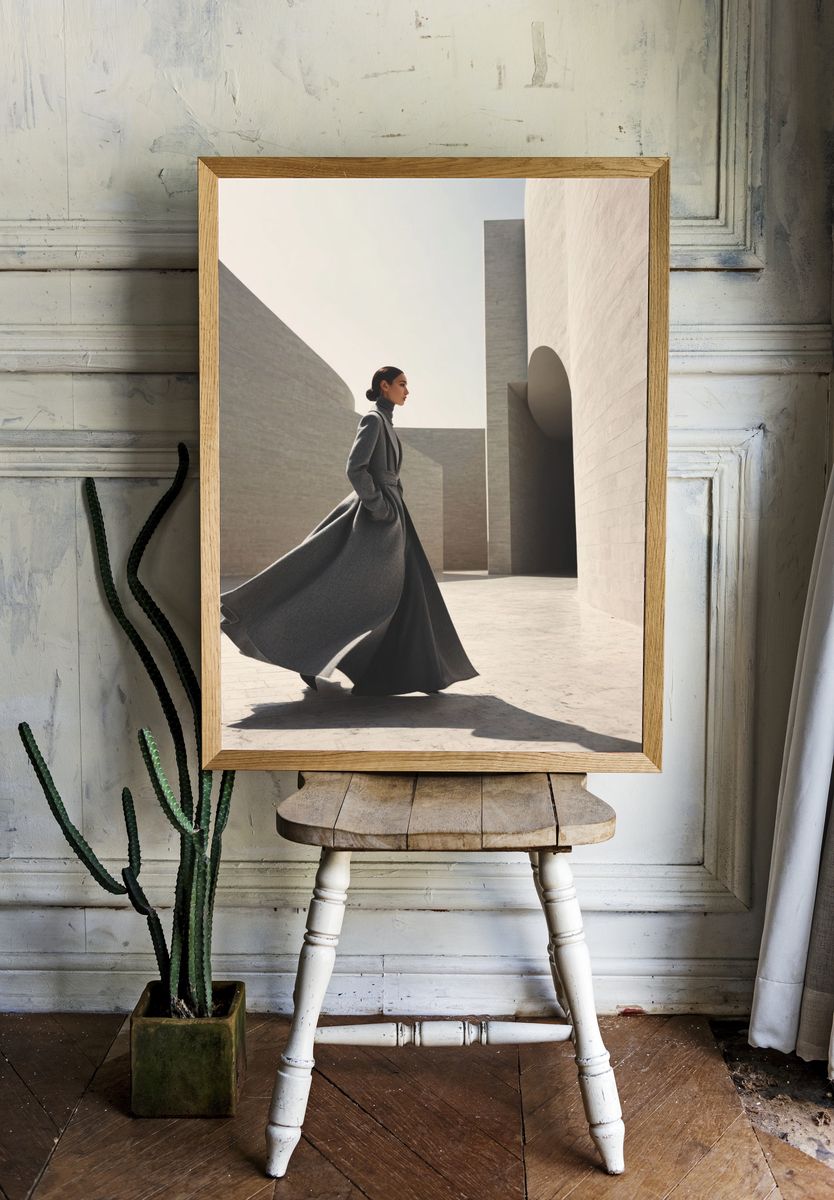 Architectural Fashion Portrait Poster. room preview