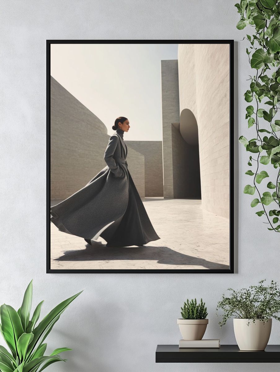 Architectural Fashion Portrait Poster. — room view 4